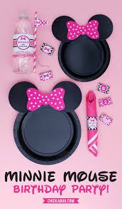 This free printable includes all letters to spell happy birthday, one letter per sheet and additional spacer sheets with large images of minnie mouse. 29 Minnie Mouse Party Ideas Pretty My Party Party Ideas