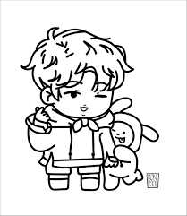 Print for free 120 unique images. Bts Fanart Bt21 Chimmy And Jimin Chibi Coloring Page Coloringbay