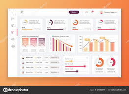 Dashboard Admin Panel Vector Design Template With