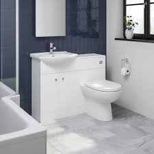 These runs are just as practical in larger bathrooms, and you could even purchase additional pieces for the run to complete the overall look. Combined Vanity Units With Toilet Plumbworld