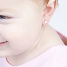 Boutique Earrings For Baby And Mom 4mm White By Jetflair On Etsy In 2021 Baby Earrings White Moonstone Earrings