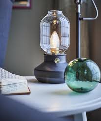 tarnaby tafellamp antraciet zwart ikea table lamp bulb led bulb