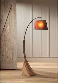 A wide variety of lamps arc floor options are available to you, such as traditional, modern and farmhouse.you can also choose from. Oak River Mission Rustic Farmhouse Arc Floor Lamp Standing Dark Rust Metal Pole Natural Wooden Base Amber Mica Shade Decor For Living Room Reading House Bedroom Home Office Franklin Iron Works