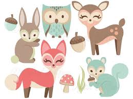 Woodland Animals Clipart Fox Owl Deer Bunny Squirrel Meylah Baby Clip Art Forest Friends Baby Shower Forest Friends