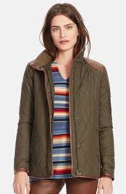 Lauren Ralph Lauren Faux Leather Trim Quilted Jacket Regular Petite Nordstrom Quilted Jacket Fashion Jewlery Leather Trims