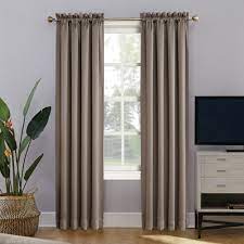 95 X52 Oslo Theater Grade Extreme Blackout Rod Pocket Curtain Panel Taupe Sun Zero Panel Curtains Curtains Rod Pocket Curtain Panels