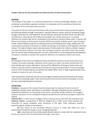 This legislation requires employers to reasonably accommodate an employee's sincerely held religious. Sample Influenza Policy Virginia Department Of Health