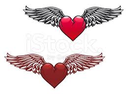 Retro Heart With Wings For Tattoo Design Tatuaggio Ali Tatuaggio Croce Tatuaggi Di Stelle