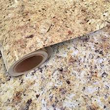 Maybe you would like to learn more about one of these? Instant Granite Counter Top Self Adhesive Vinyl Laminate Sheets Great As Kitchen Wall Bathroom Cabinet Shelf Covers 36 X 144 Inches Faux Marble In Venetian Gold Santa Cecilia Granite Countertop Amazon Com