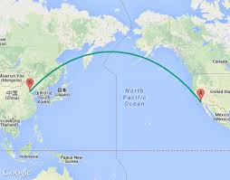 When taking the pacific route, the ships will go through the south of the east china sea. Route From China To Usa For A Flight Going From The United States To China Or Japan Why Would An Airline Choose The Long Route Over Europe And The Middle East