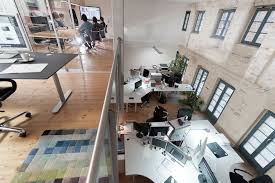 The Bright Open Multi Level Offices Of 4c Media Office Snapshots Open Office Design Contemporary Office Design Office Space Design