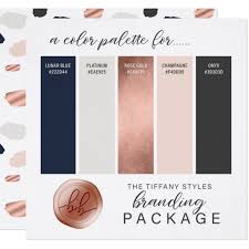 Rose Gold Navy Blue Blush Color Palette Card Zazzle Com In 2021 Rose Gold Color Palette Blush Color Palette Color Palette Pink