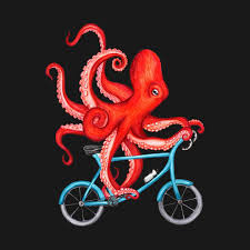Check Out This Awesome Cycling Octopus Design On Teepublic In 2020
