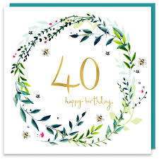 Surprise 40th birthday party ideas. Louise Mulgrew Happy 40th Birthday Birthday Card