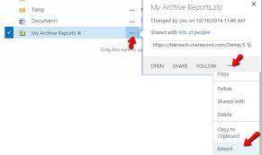 To revisit this article, visit my profile, then view saved stories. Sharepoint And Zip Files And Folders In Office 365