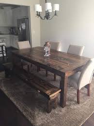 Rustic Farm Style Wood Dining Table Furniture Wood Dining Room Table Dining Table With Bench Farmhouse Dining Table
