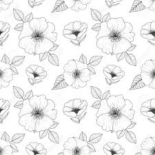 Madura floral set #graphicriver vector drawing of madura traditional floral set created: Vintage Floral Seamless Pattern With Hand Drawn Dog Roses Wild Royalty Free Cliparts Vectors And Stock Illustration Image 140908305