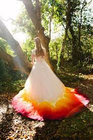 Phoenix Dip Dye Ombre Wedding Dress Silk And Tulle With Lace Etsy Yellow Wedding Dress Dye Wedding Dress Ombre Wedding Dress
