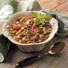 Hearty Hamburger Vegetable Soup Recipe Taste Of Home Vegetable Soup Recipes Hamburger Vegetable Soup Stew Recipes