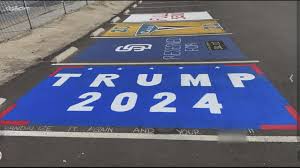 First paint your base coat using a paint roller. Trump 2024 Parking Spot At High School In El Cajon Cbs8 Com