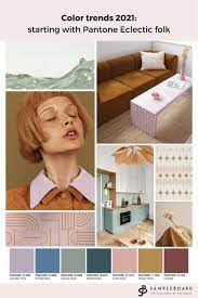 Color Trends Starting With Pantone 2021 Eclectic Folk Color Trends Retro Interior Design Retro Color Palette