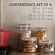 A canister set is a perfect option for storing your condiments as well as kitchen staples. Amazon Com Bellemain 4 Piece Airtight Acrylic Canister Set Food Storage Container Kitchen Dining