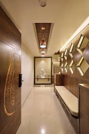Copper Door With Customized Handle Amp Hardware Becomes A Part Of A Wide Entry Panel With Veneer Amp Wood Foyer Design Modern Entryway Decor Entrance Decor