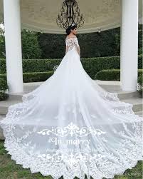 2017 Fall Detachable Cathedral Train Mermaid Arabic Wedding Dresses Lace Off Long Sleeve Wedding Dress Lace Mermaid Wedding Dress Train Cathedral Wedding Dress