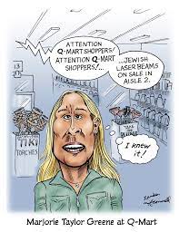 Marjorie taylor greene is a republican member of congress from georgia who has recently been appointed by her gop colleagues to serve on the house budget committee and the house committee on education and labor. Marjorie Taylor Greene At Q Mart The Satirist
