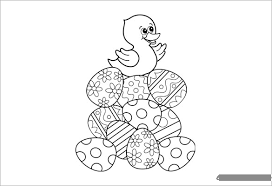 Stencil patterns silhouette art stencil designs window decals abstract pencil drawings flower drawing bird drawings art drawings simple. Duck Is On Easter Eggs Coloring Pages Arts Culture Coloring Pages Coloring Pages For Kids And Adults