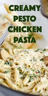 Creamy Pesto Chicken Pasta Recipe With Spinach Lemon Peony Video Recipe Video In 2020 Pesto Chicken Pasta Creamy Pesto Chicken Pasta Pesto Pasta Recipes Chicken