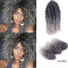 3pcs Set Gray 8 Afro Marlybob Curly Hair Havana Mambo Twist Crochet Braid Hair Weave Hairstyles Braided Hairstyles French Braid Hairstyles