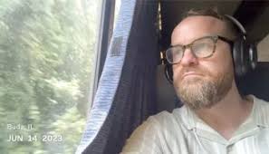 GoPro Footage of an Amtrak Model Passenger Train Traveling Through a House  and Backyard