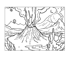 The volcano coloring page is good actitvity for kids to know what to watch for and what to do. Print Volcano Coloring Pages Coloring Rocks