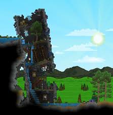Garden Tower Starbound Terraria Castle Terraria House Design Terraria House Ideas