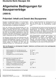 Soweit auf dieser internetseite von der deutschen bank die rede ist, bezieht sich dies auf die angebote der deutsche bank ag. Allgemeine Bedingungen Fur Bausparvertrage Pdf Kostenfreier Download