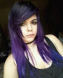 This sense of fashion usually delves into dark imagery. Emo Girl Hair On Twitter Scene Girl Hair Purple Purplehair Purple