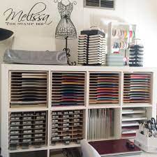 A messy and disorganized craft room. The Stamp Doc Craft Room Storage Scrapbook Room Organization Scrapbook Storage