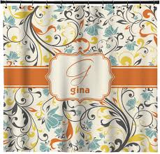 How to clean shower curtains. Swirly Floral Shower Curtain Personalized Youcustomizeit