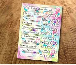 Chore Chart Star Chart My Reward Chart Daily Reward Chart Kids Routine Chart Unicorn And Mermaids