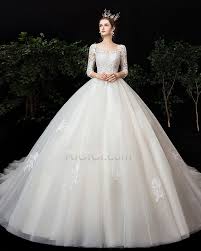 Wir haben die besten elegante hochzeit kleider ideen ideen für sie ausgewählt. Ruckenfreies Eckigem Ausschnitt Tull Brautkleid Lange Armel Elegante Prinzessin Gunstig 1120040338 Ricici Com