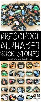 Alphabet Rock Steine Crafts Alphabet Crafts Rock Steine Alphabet Fur Vorschulkinder Kindergarten Basteln Kinderbasteleien