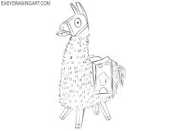 Illustrations, printable pictures, clipart, black and white pictures, line art and drawings. How To Draw Fortnite Loot Llama Easy In 2021 Drawings Llama Drawing Draw