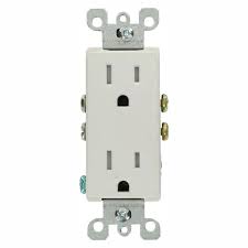Leviton Decora 15 Amp Tamper Resistant Duplex Outlet White 10 Pack M22 T5325 Wmp The Home Depot Leviton Electrical Outlets Led Flood Lights