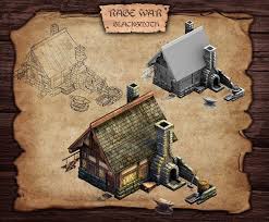 Rage War Blacksmith Hut Blacksmithing Game Design Concept Design