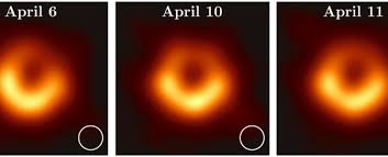 The image shows a bright ring formed as light bends in the intense gravity around a black hole that is 6.5 billion times more massive than the sun. The Team Behind The First Black Hole Image Was Just Awarded 3 Million Prize