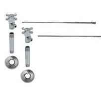 Lavatory Supply Kit - Brass Cross Handle with 1/4 Turn ...