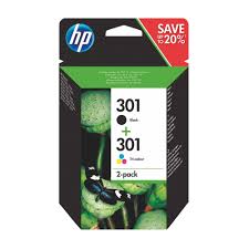 Besoin d'une recharge pour votre imprimante ? Hp 301 Pack De 2 Noir Cyan Magenta Jaune Cartouche D Encre Originale Pas Cher Bureau Vallee