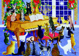 Lots of christmas cards get sent here, there and everywhere during the holiday period. Wentworth Christmas Cat Puzzle 250 Piece Christmas Chorus Piano Holiday Jigsaw Ebay