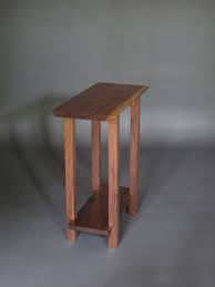 This extra height compact nightstand is sized perfectly for raised beds and small space bedrooms and is a great solution for your bedroom organization. Small Narrow Nightstand Modern Wood Furniture Live Edge Etsy